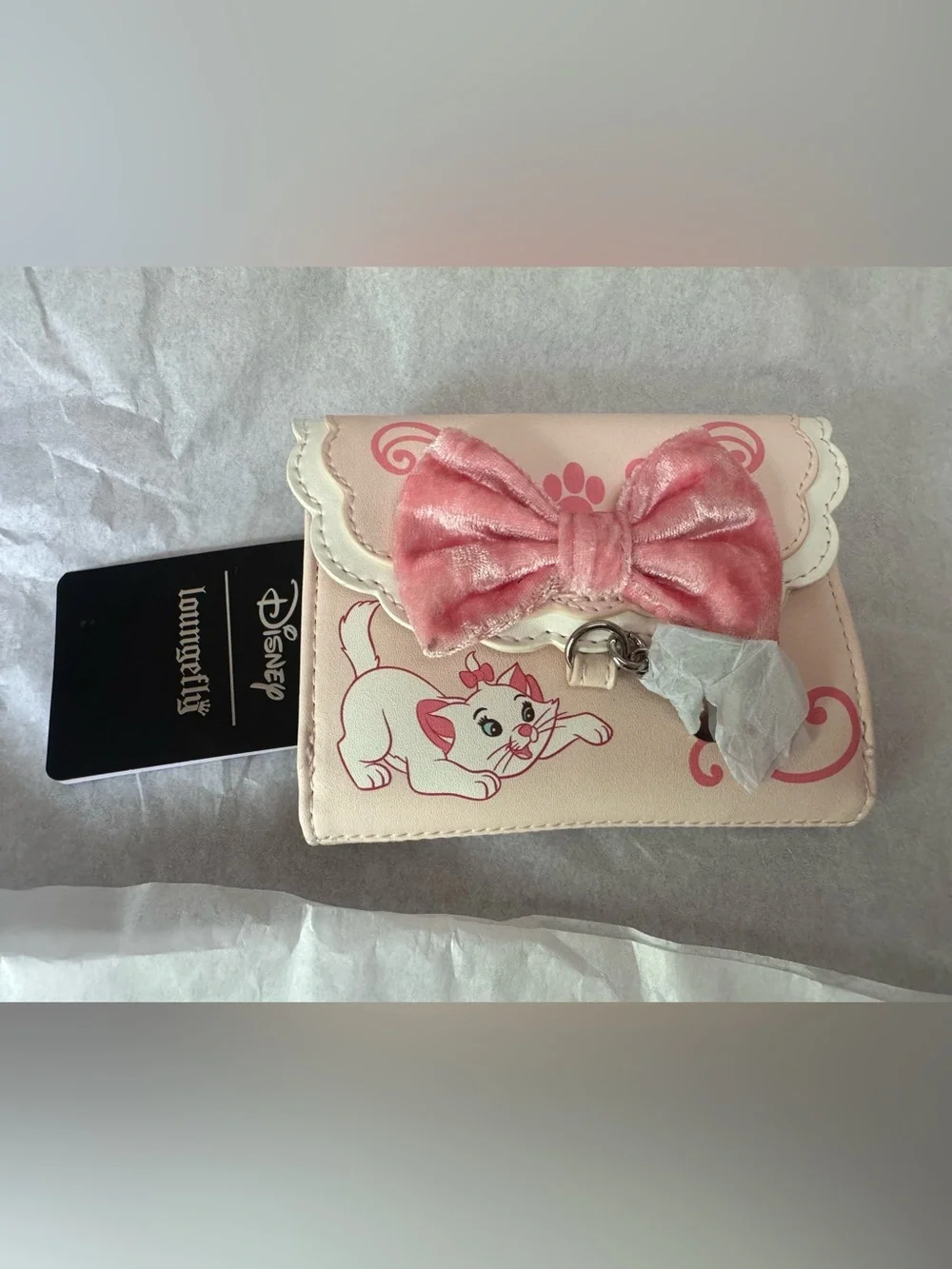 Loungefly Disney The Aristocats Marie Velvet Bow Mini Wallet